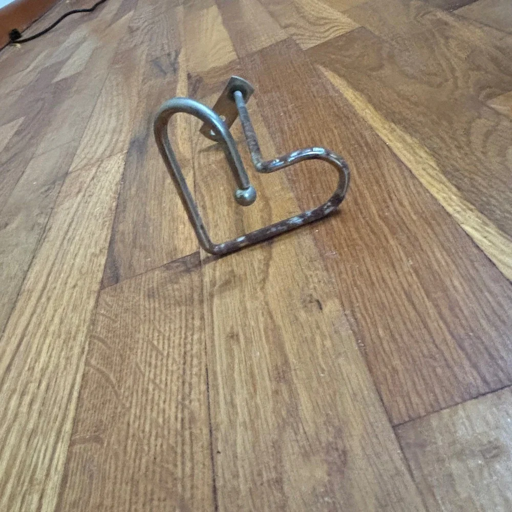 Vintage Brass Heart Curtain Tieback Hooks Set of 3 Wall Mount Drapery Holders